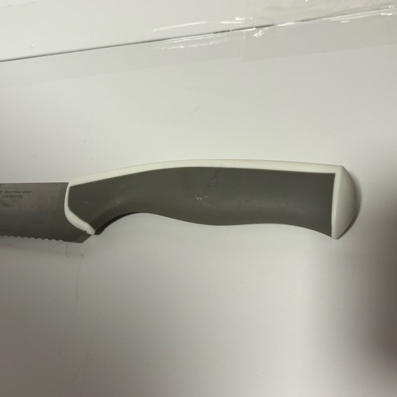 Ikea ÄNDLIG Stainless Steel Knife 22676/1736 gray & white molded handle - Picture 3 of 6